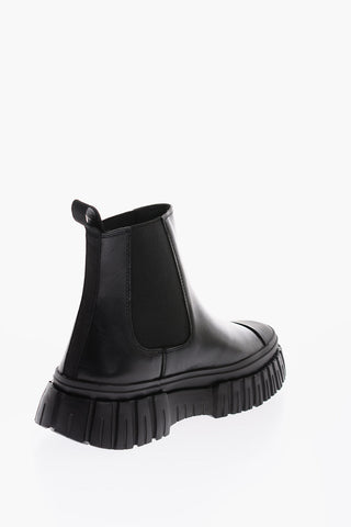 LOVE Leather Chelsea Boots With Track Sole