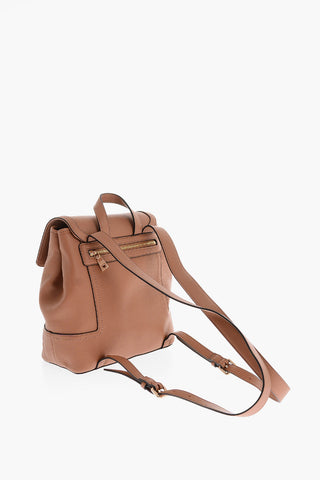 LOVE solid color faux fur backpack