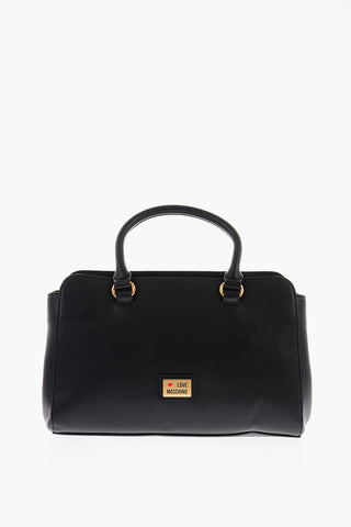 LOVE borsa in ecopelle con doppia tasca frontale