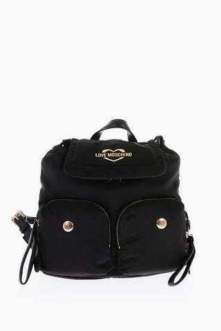LOVE 2 front pockets nylon backpack