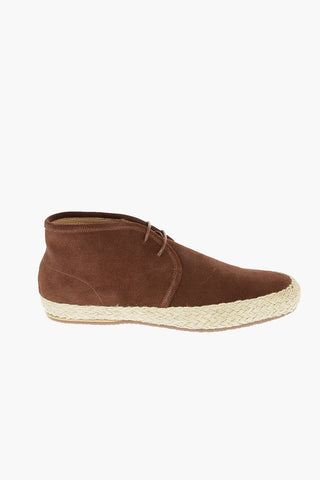 ID Suede Leather Desert Boots With Jute Soles