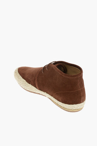 ID Suede Leather Desert Boots With Jute Soles