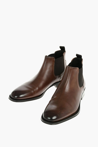 Leather Chelsea Boots With Rubber Soles
