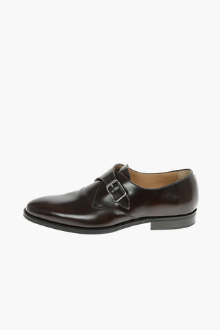 Leather Monk Strap Shoes With Rubber Soles
