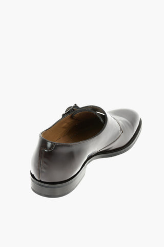 Leather Monk Strap Shoes With Rubber Soles