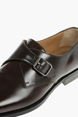 Leather Monk Strap Shoes With Rubber Soles