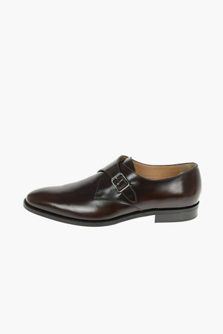 Leather Monk Strap Shoes With Rubber Soles