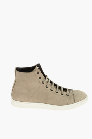 ID Suede Leather High Sneakers With Rubber Soles