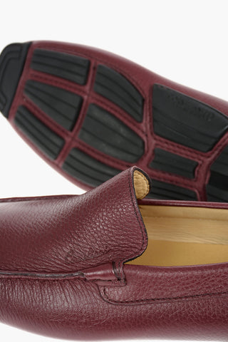 ID Hammered Leather Loafers With Rubber Soles