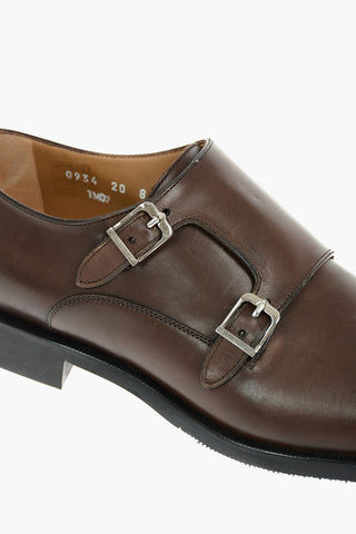 Scarpe Monk Strap In Pelle Con Suola In Gomma