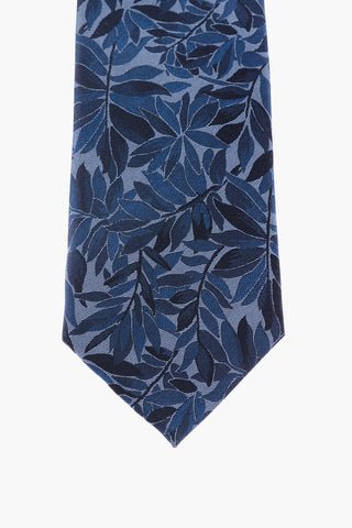 Plant Motif Silk Tie