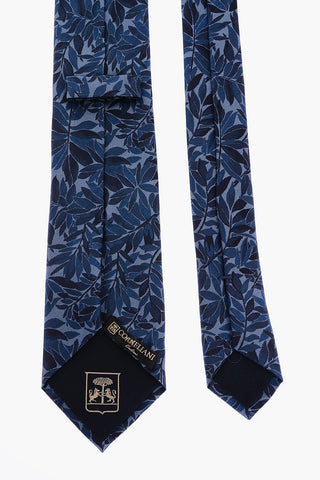 Plant Motif Silk Tie