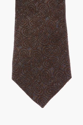 Paisley Motif Solid Color Tie