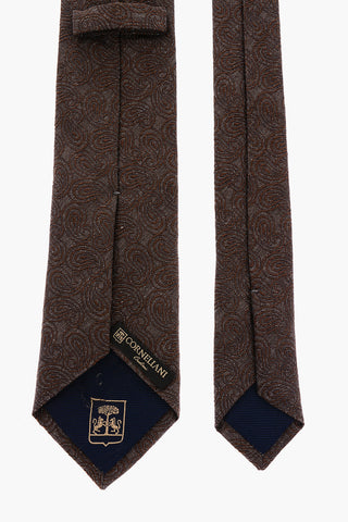 Paisley Motif Solid Color Tie