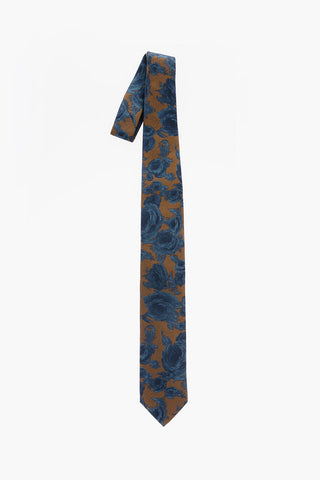 CC COLLECTION Roses Printed Silk Tie