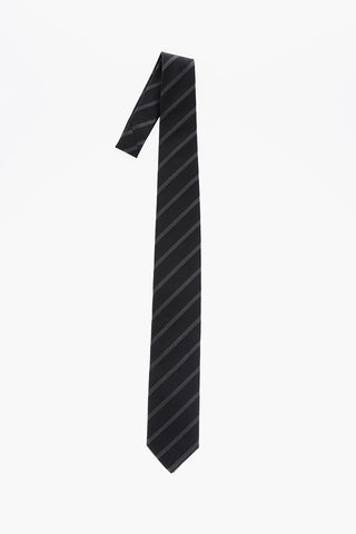 Regimental Striped Lurex Silk Tie