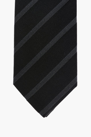 Regimental Striped Lurex Silk Tie