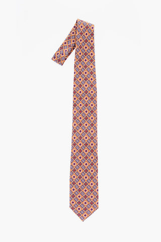 Mosaic Motif Silk Tie