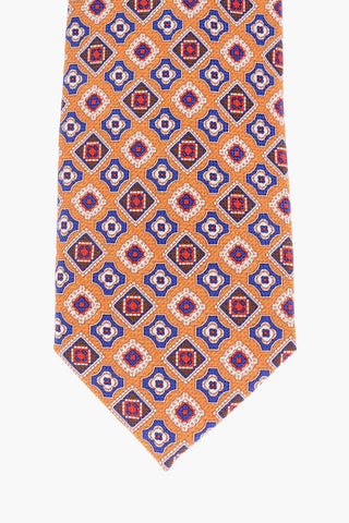 Mosaic Motif Silk Tie