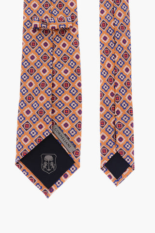 Mosaic Motif Silk Tie