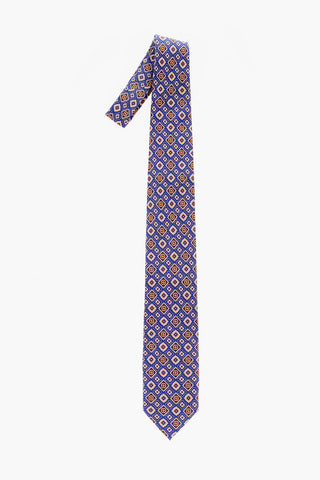 Mosaic Motif Silk Tie