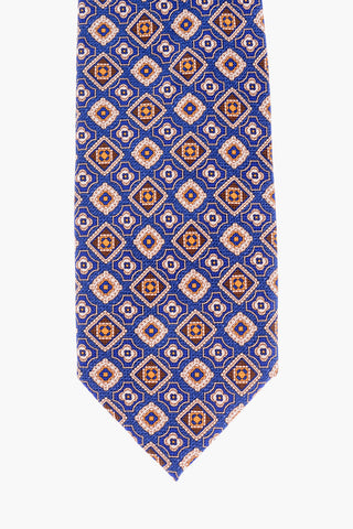 Mosaic Motif Silk Tie