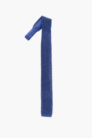 Solid Color Silk and Flax Wrinkled Tie