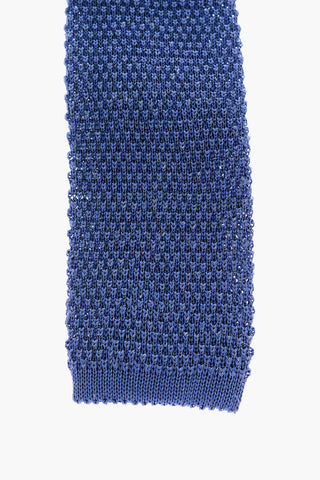Solid Color Silk and Flax Wrinkled Tie