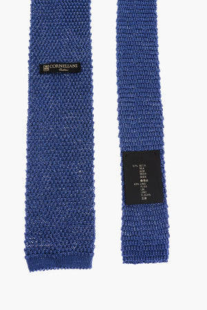 Solid Color Silk and Flax Wrinkled Tie