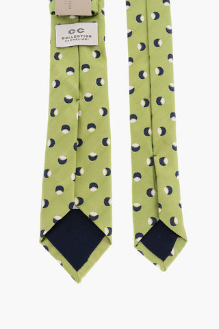 CC COLLECTION Cravatta in Seta e Cotone a Fantasia