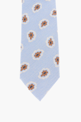 CC COLLECTION Cravatta in Seta e Cotone a Fantasia