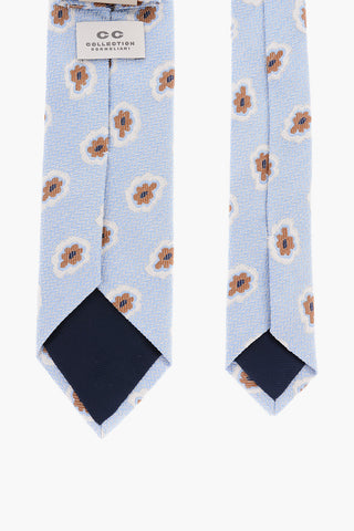 CC COLLECTION Cravatta in Seta e Cotone a Fantasia