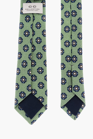 CC COLLECTION Cravatta in Lino a Fantasia