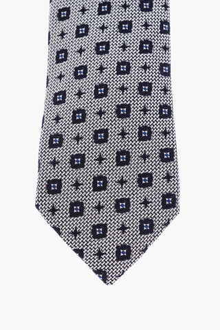 Silk Geometric Motif Tie