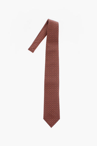 Geometric Motif Two-Tone Tie
