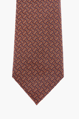 Geometric Motif Two-Tone Tie