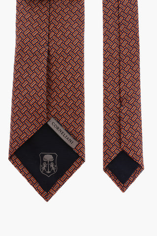 Geometric Motif Two-Tone Tie