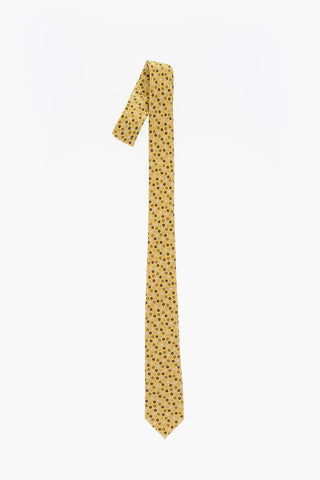 CC COLLECTION Floral Embroidered Silk Skinny Tie