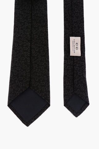 CC COLLECTION Paisley Motif Silk Tie