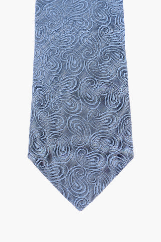 Cravatta a Tinta Unita con Motivo Paisley