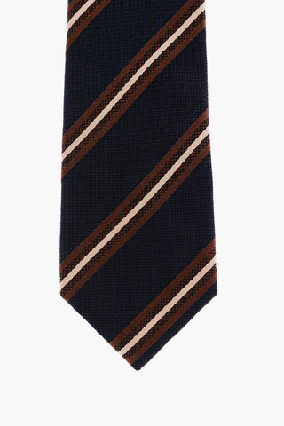 CC COLLECTION Regimental Striped Silk and Cotton Tie