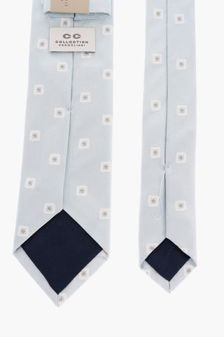 CC COLLECTION Cravatta a Fantasia Geometrica in Seta