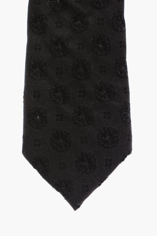 CC COLLECTION Embroidered Tie with Lurex Detail