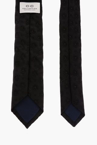 CC COLLECTION Embroidered Tie with Lurex Detail