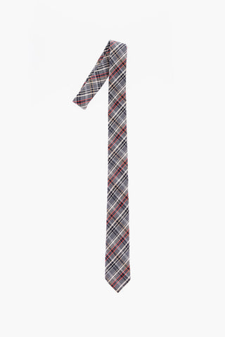 CC COLLECTION Plaid Motif Silk Tie