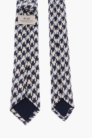 CC COLLECTION Cravatta in Seta a Fantasia Pied-de-Poule
