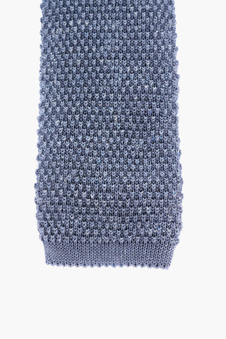 Solid Color Silk and Flax Wrinkled Tie