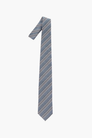Regimental Striped Silk and Cotton Tie