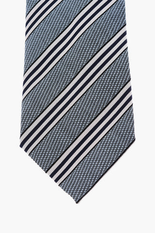 Regimental Striped Silk and Cotton Tie
