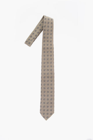CC COLLECTION Patterned Silk and Cotton Tie